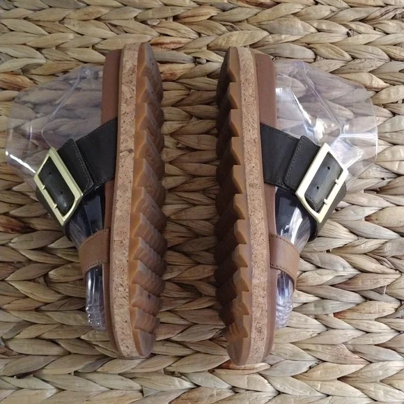 Sorel Roaming buckle slide comfort platform leather sandals 7.5 - Picture 7 of 11